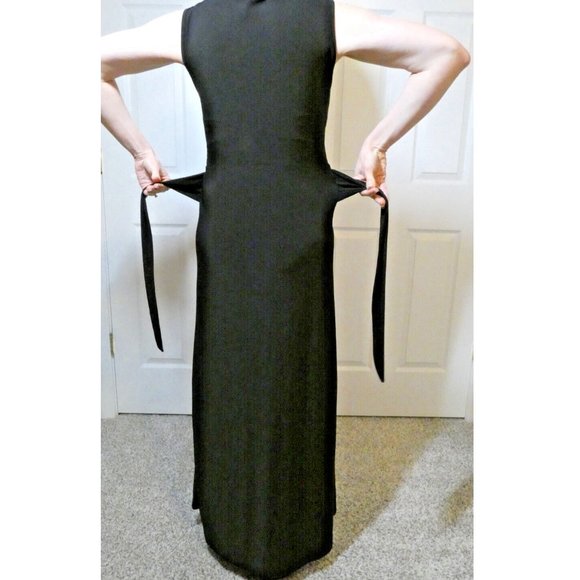 Liquid Size M Prom Dress Red Black Vintage Formal Unique Rare OOAK Slimming - Picture 7 of 12